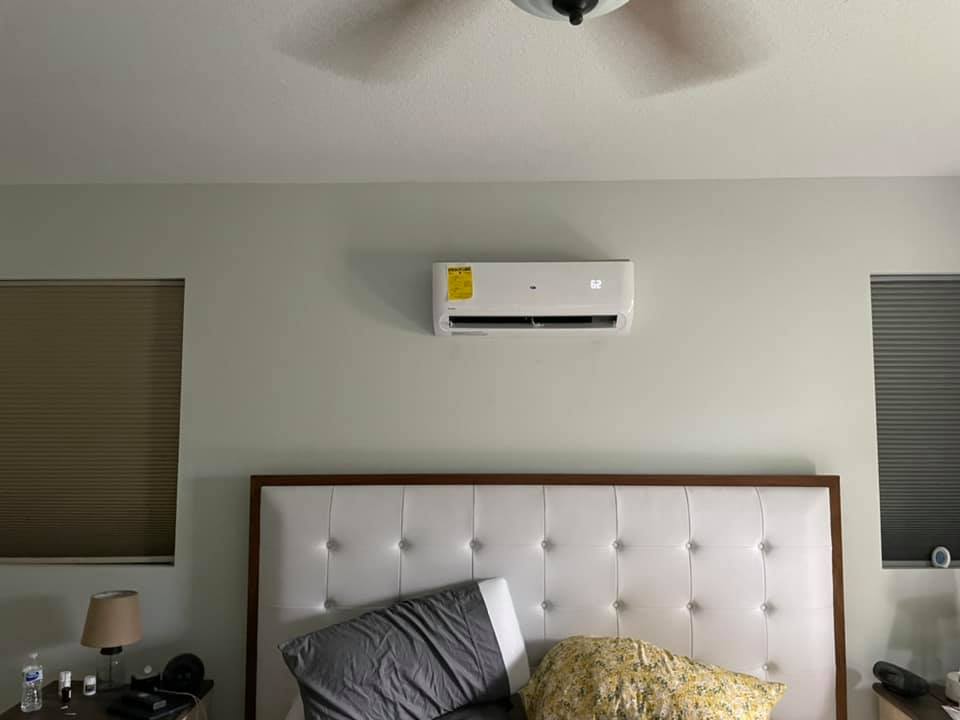 Mini split in bedroom